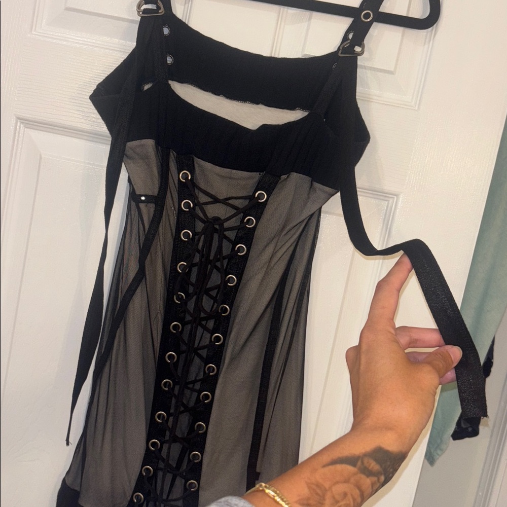 SALVAGE Elegant Black and Gray Women's Dress - Picture 7 of 14